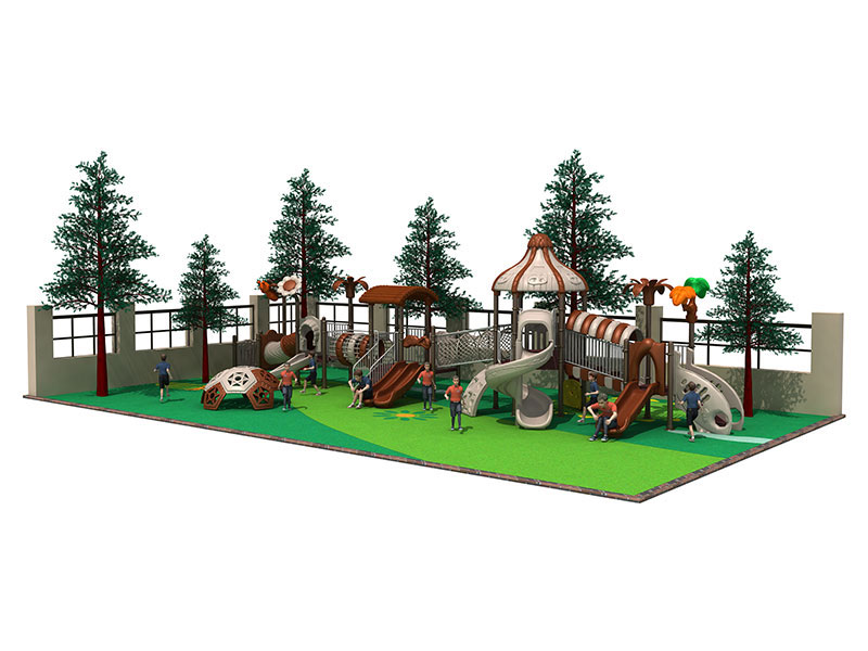 Large Outdoor Playhouse with Slide for Kids CT-007